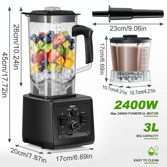 High-Power 2400W Food Processor & Blender