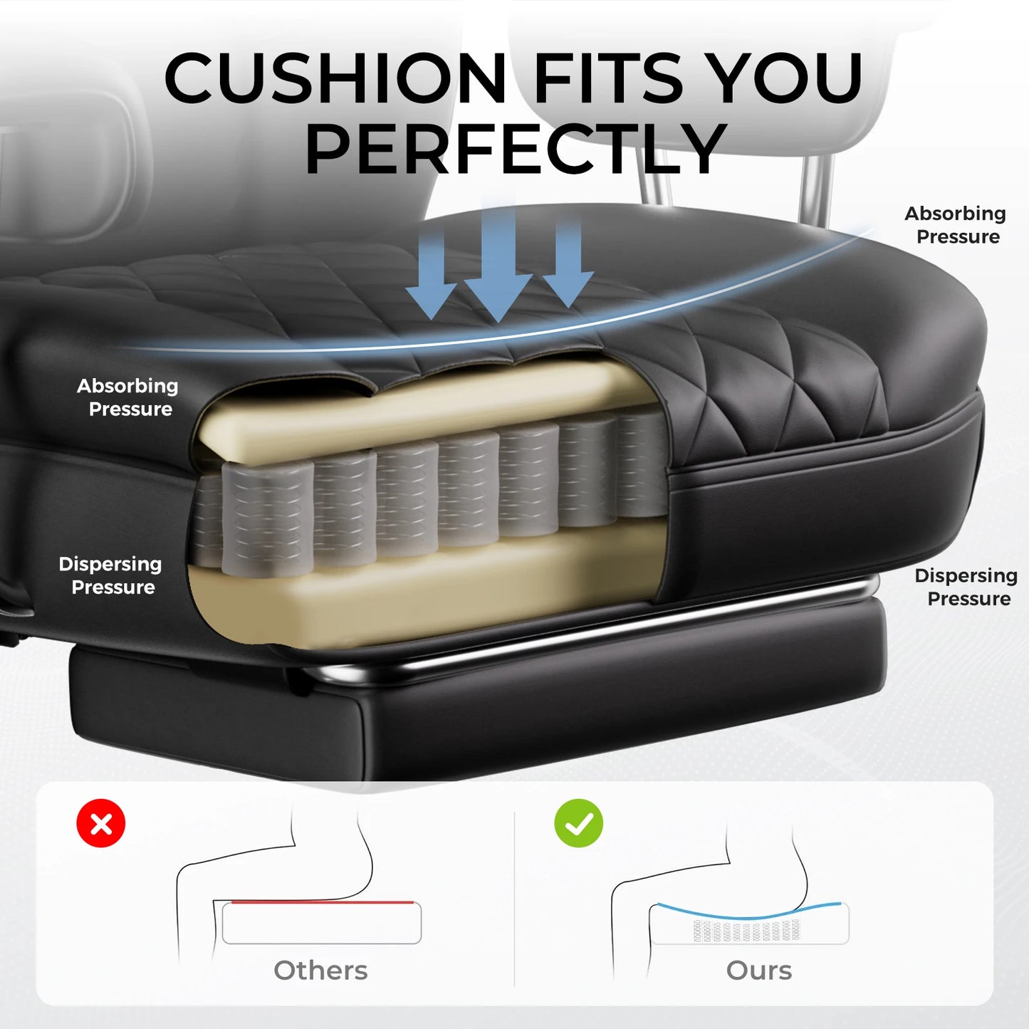 Big Tall Gaming Chair Ergonomic Office Footrest