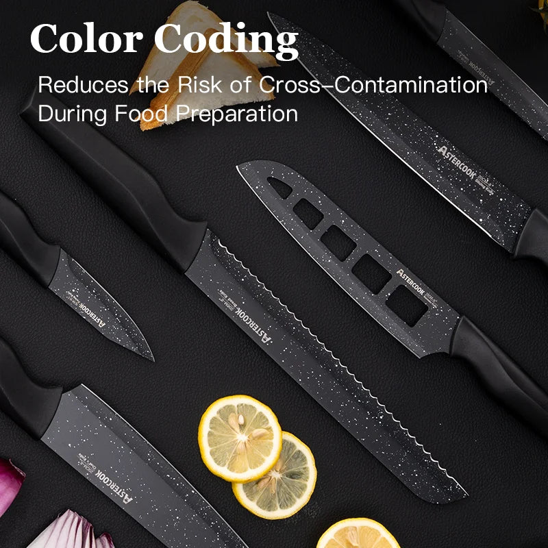 6PCS Stainless Steel Kitchen Knife Set