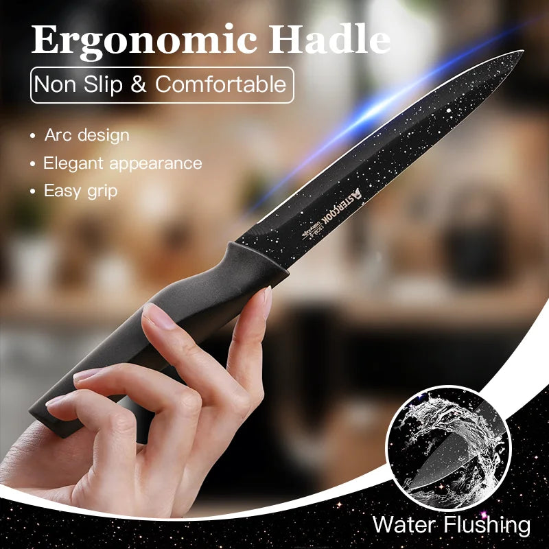 6PCS Stainless Steel Kitchen Knife Set