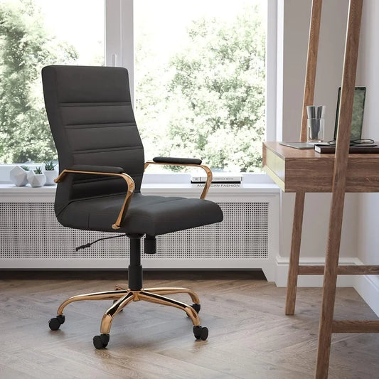 High Back Black Leather Executive Office Chair