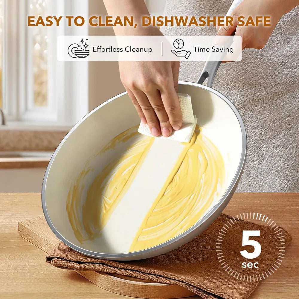 11pcs Ceramic Nonstick Cookware Set Oven Safe