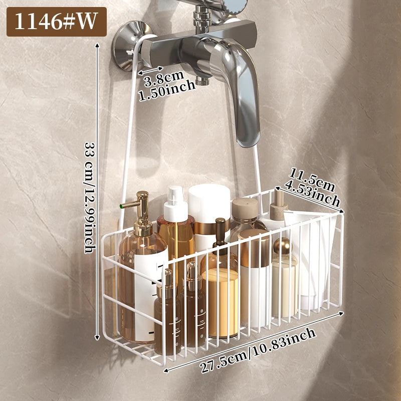 Hanging Showerhead Rack for Shampoo, Soap & Accessories