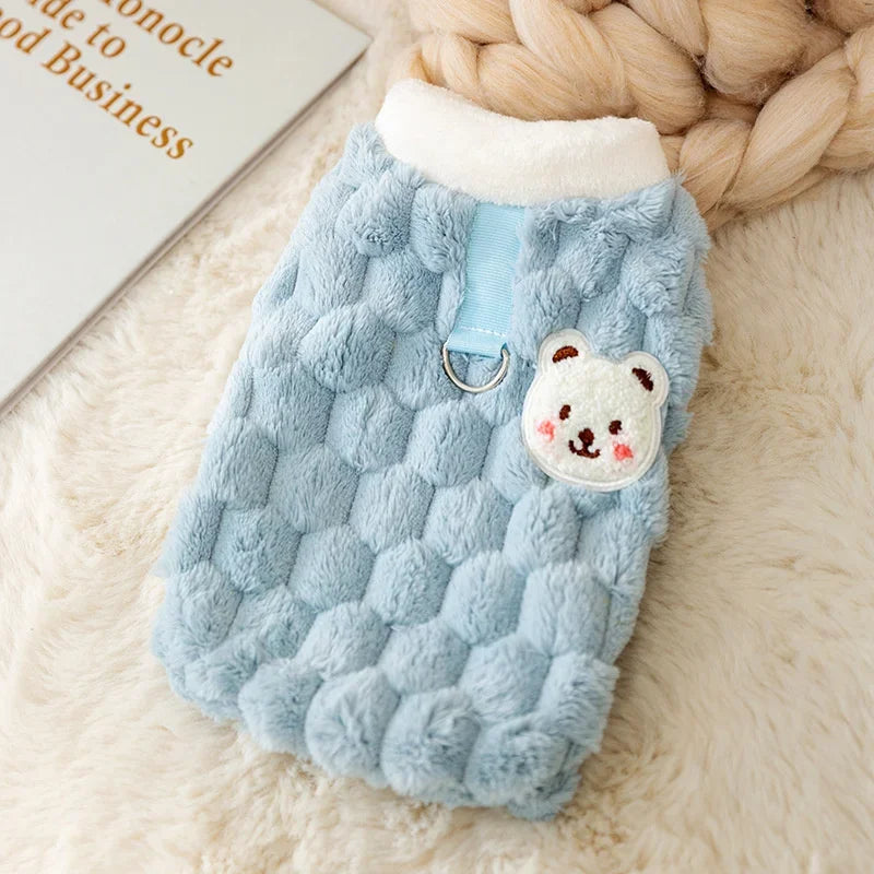 Plush Cat Puppy Winter Jacket Warm Pet Coat