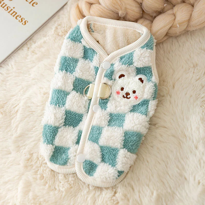Plush Cat Puppy Winter Jacket Warm Pet Coat