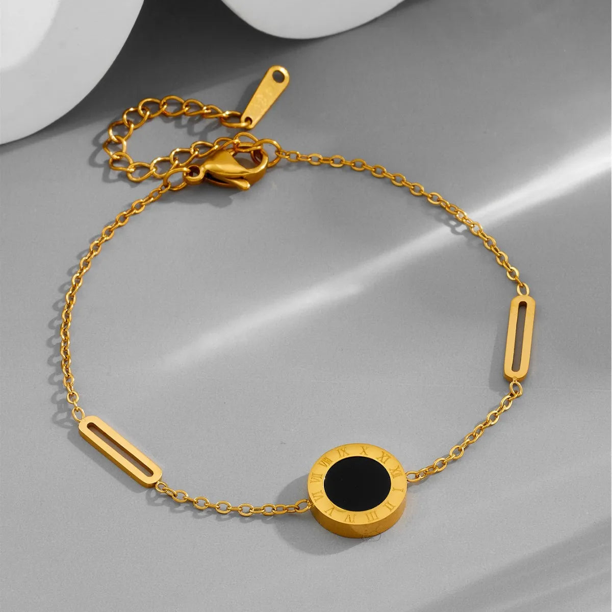 Roman Numeral Stainless Steel Jewelry Set