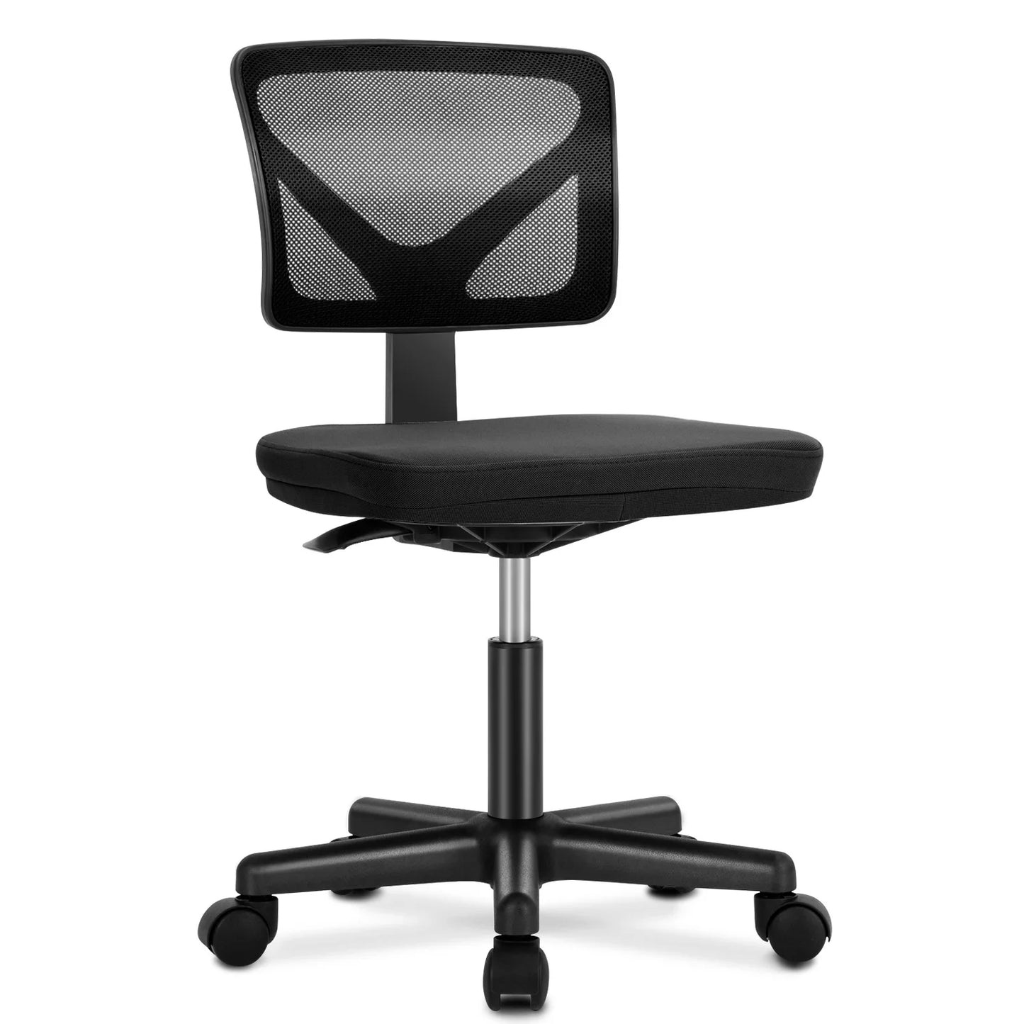 Mesh Armless Office Chair Lumbar Support Swivel
