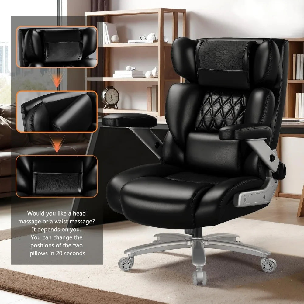 Big Tall 600lb Heated Massage Office Chair