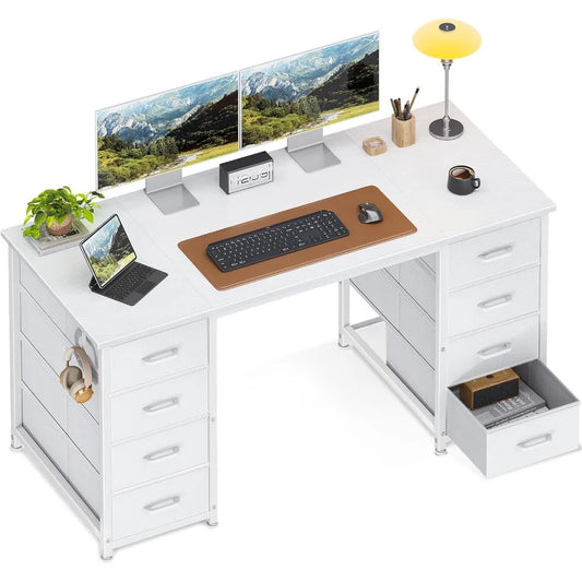 48" Computer Desk 8-Drawer Storage