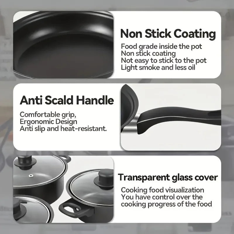 13-Piece Nonstick Induction Cookware Set with Utensils