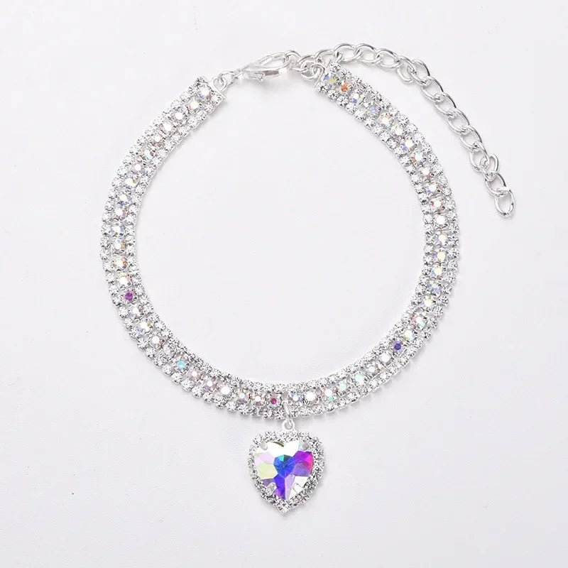 Luxury Adjustable Diamond Pet Collar Necklace