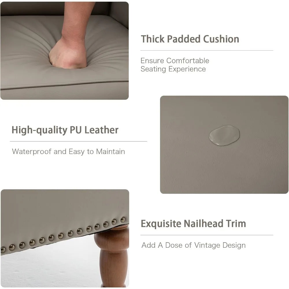 Mid-Century Faux Leather Accent Chair Lounge