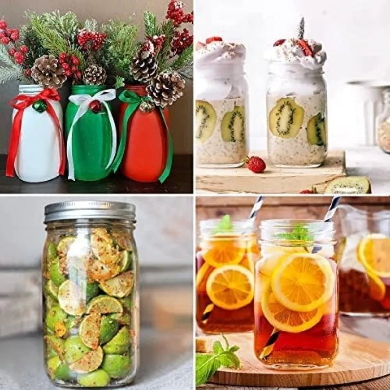 12-Pack 32oz Wide Mouth Mason Jars