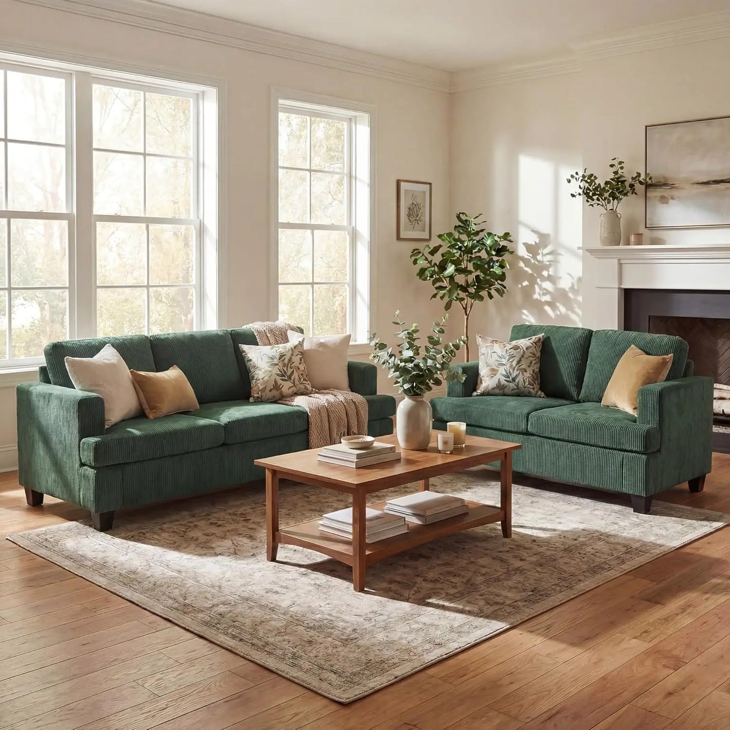 Cozy Cloud Deep Seat Chenille Sofa & Loveseat Set