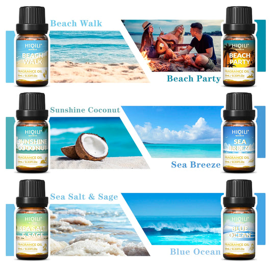 HIQILI Gold Coast 6PCS Aromatherapy Oil Set