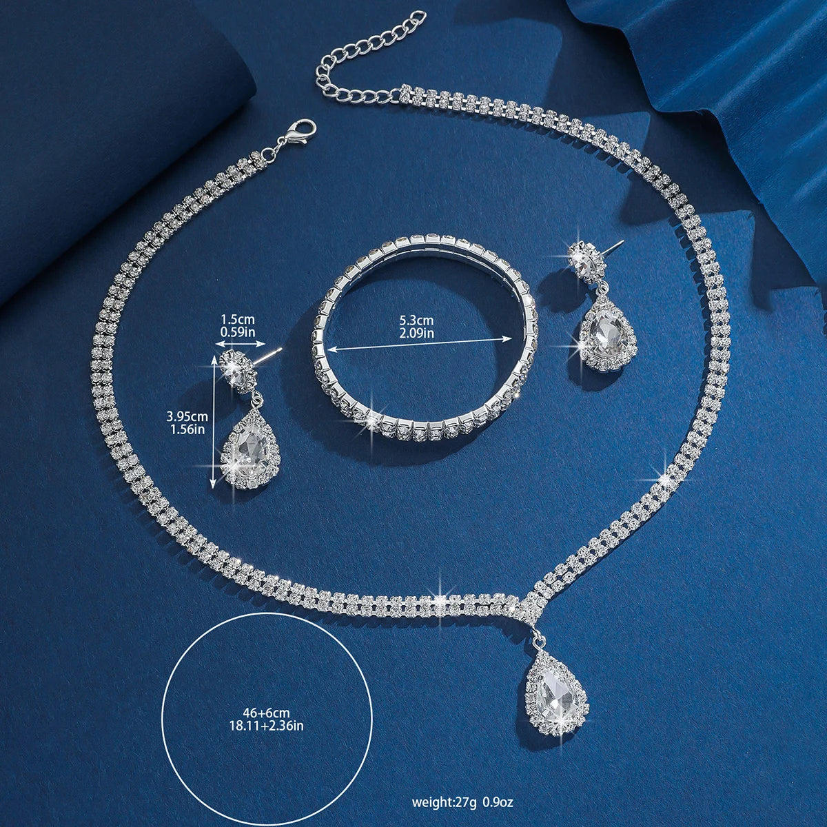 Women’s Copper Water Drop Jewelry Set