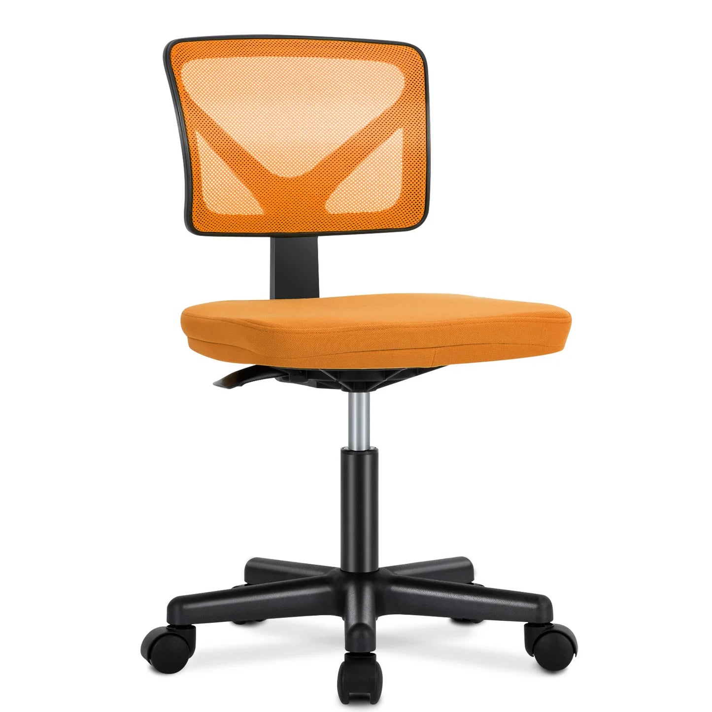 Mesh Armless Office Chair Lumbar Support Swivel