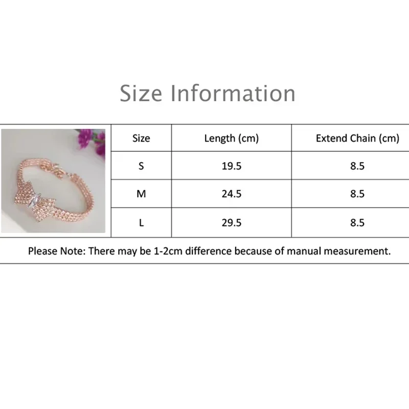 Luxury Adjustable Diamond Pet Collar Necklace