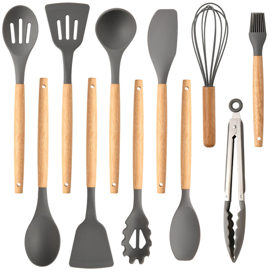 12pcs Silicone Nonstick Kitchen Cooking Utensil Set