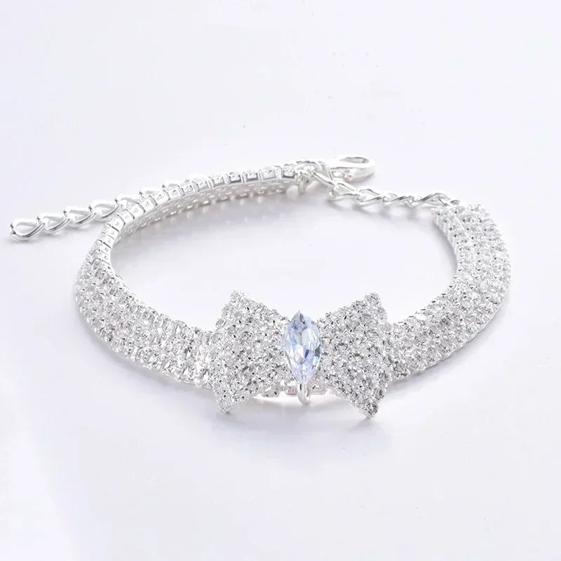 Luxury Adjustable Diamond Pet Collar Necklace