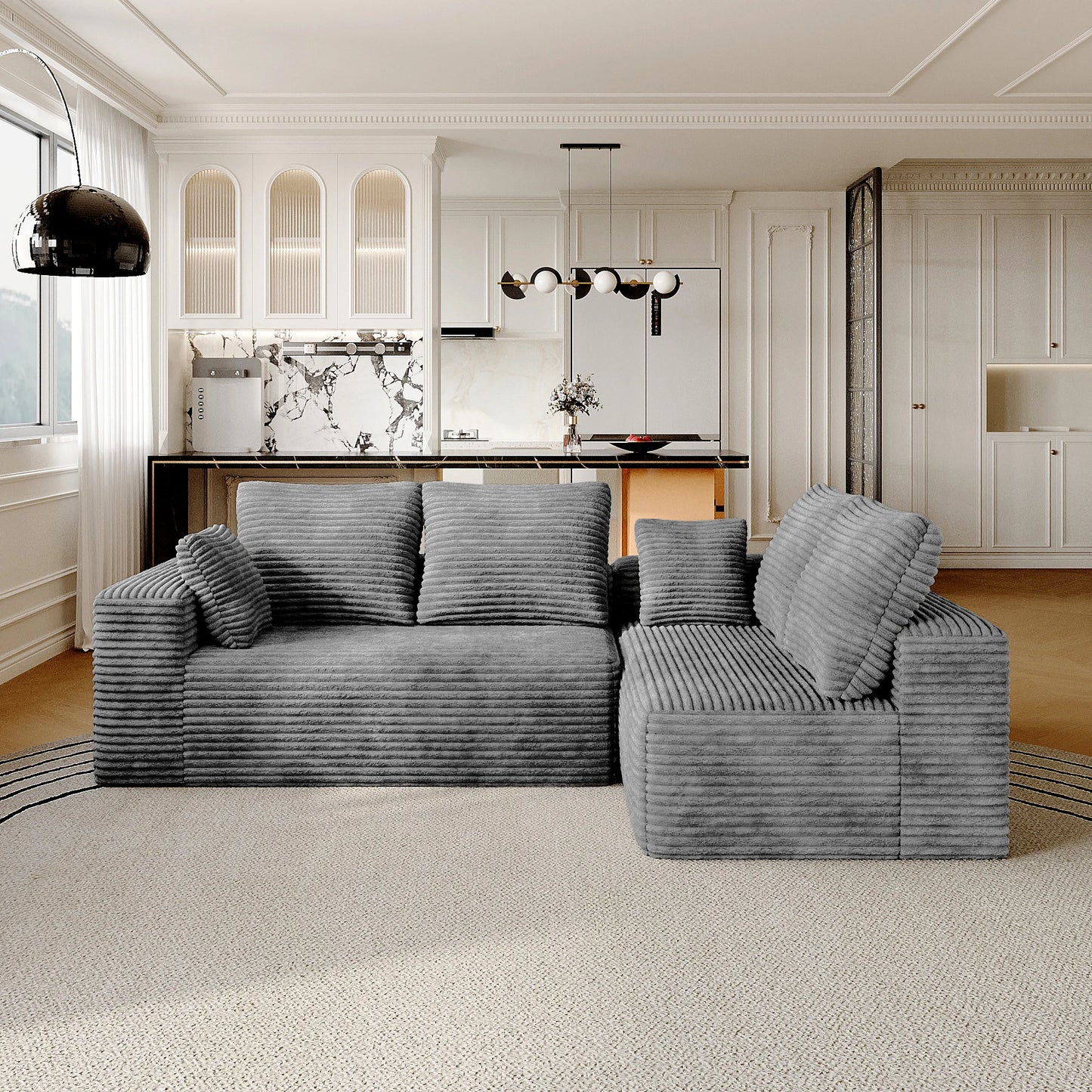 Modern Modular L-Shape Cloud Sectional Sofa