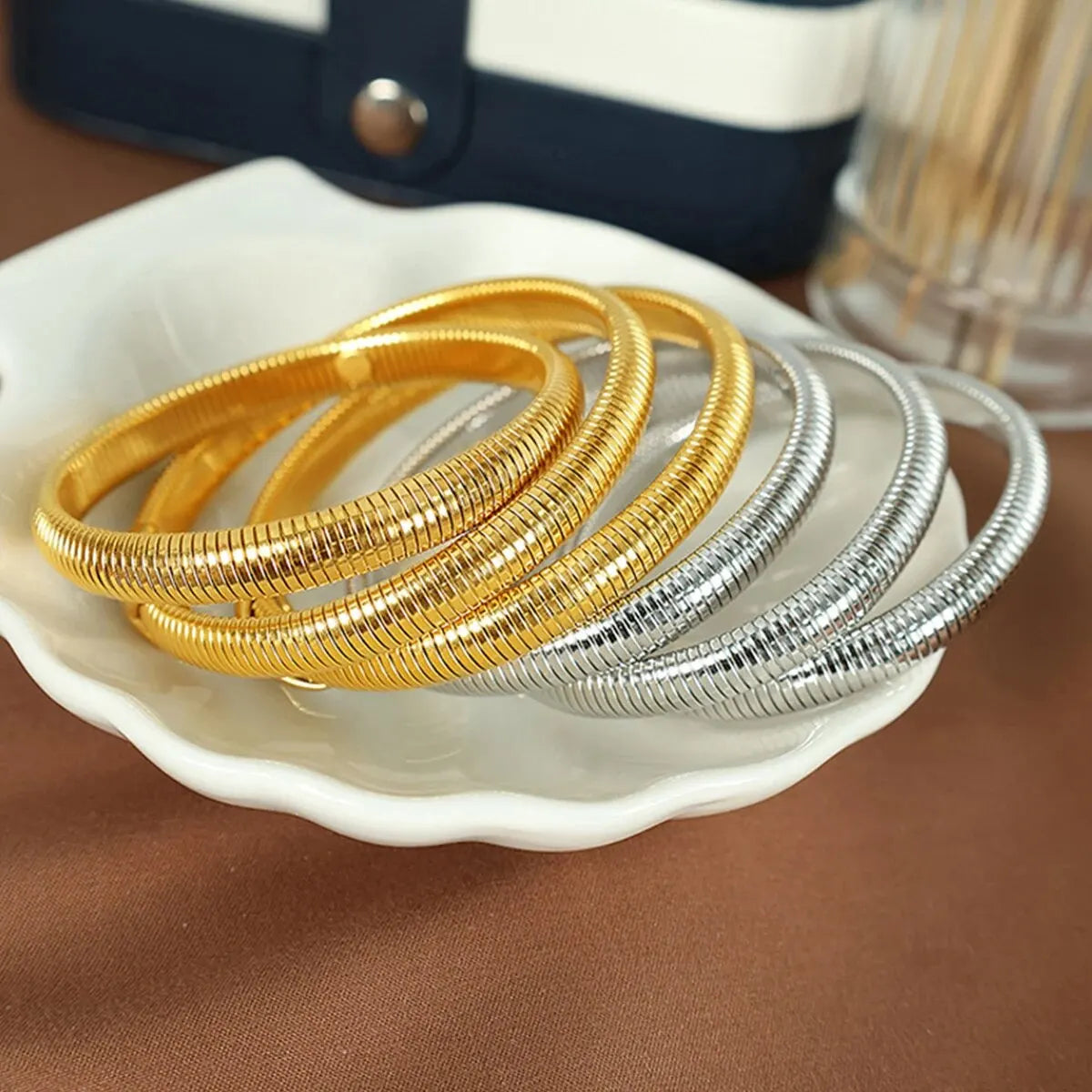Waterproof Stainless Steel Gold Plated Bracelet