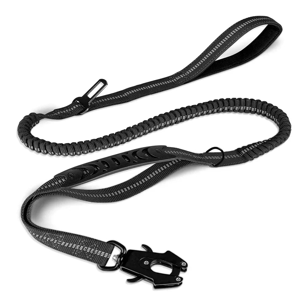 Reflective Bungee Dog Leash Heavy Duty Tactical