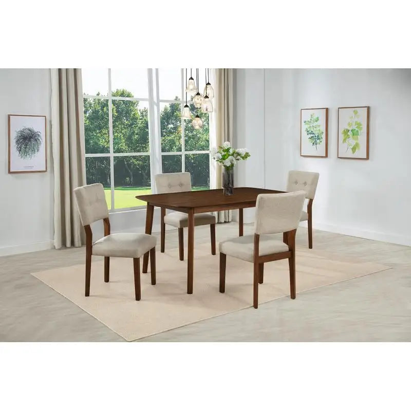 Mid-Century Modern 5-Piece Dining Table Set