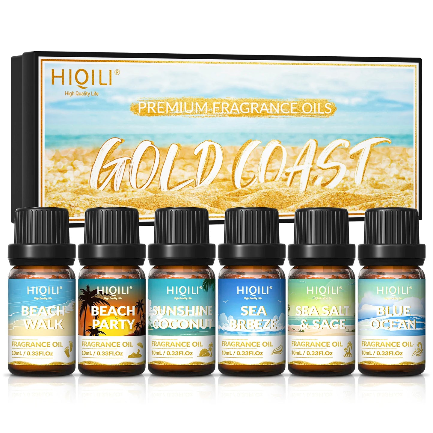 HIQILI Gold Coast 6PCS Aromatherapy Oil Set