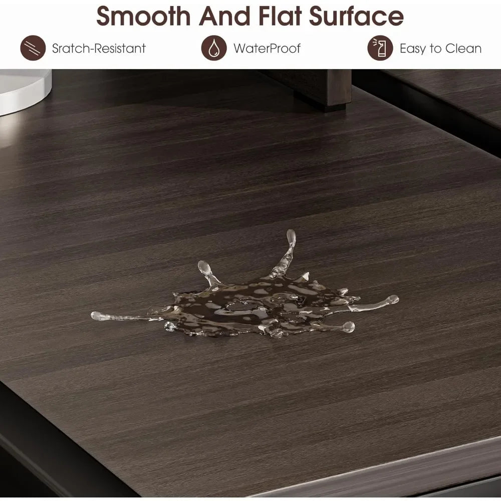 Home Office Desk with Adjustable Monitor Stand