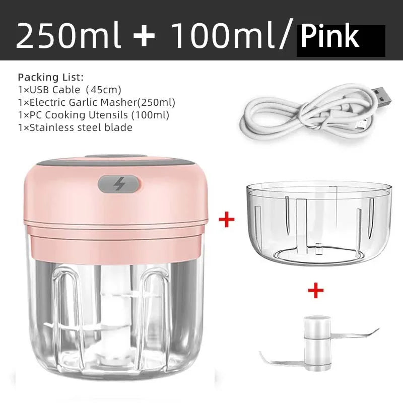 Mini Wireless USB Electric Garlic Vegetable Chopper