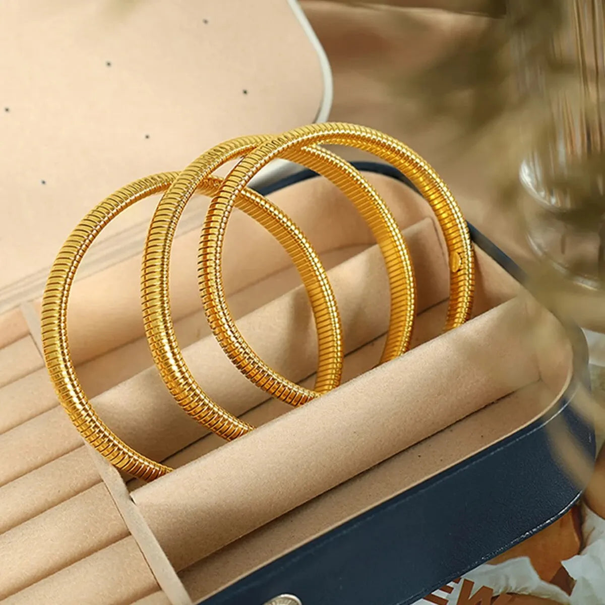 Waterproof Stainless Steel Gold Plated Bracelet