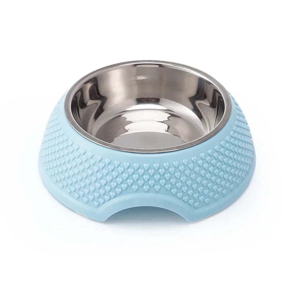 Stainless Steel Dog Feeding Bowl with Heart