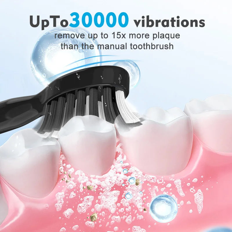 Sonic Electric Toothbrush Rechargeable 3 Modes IPX7