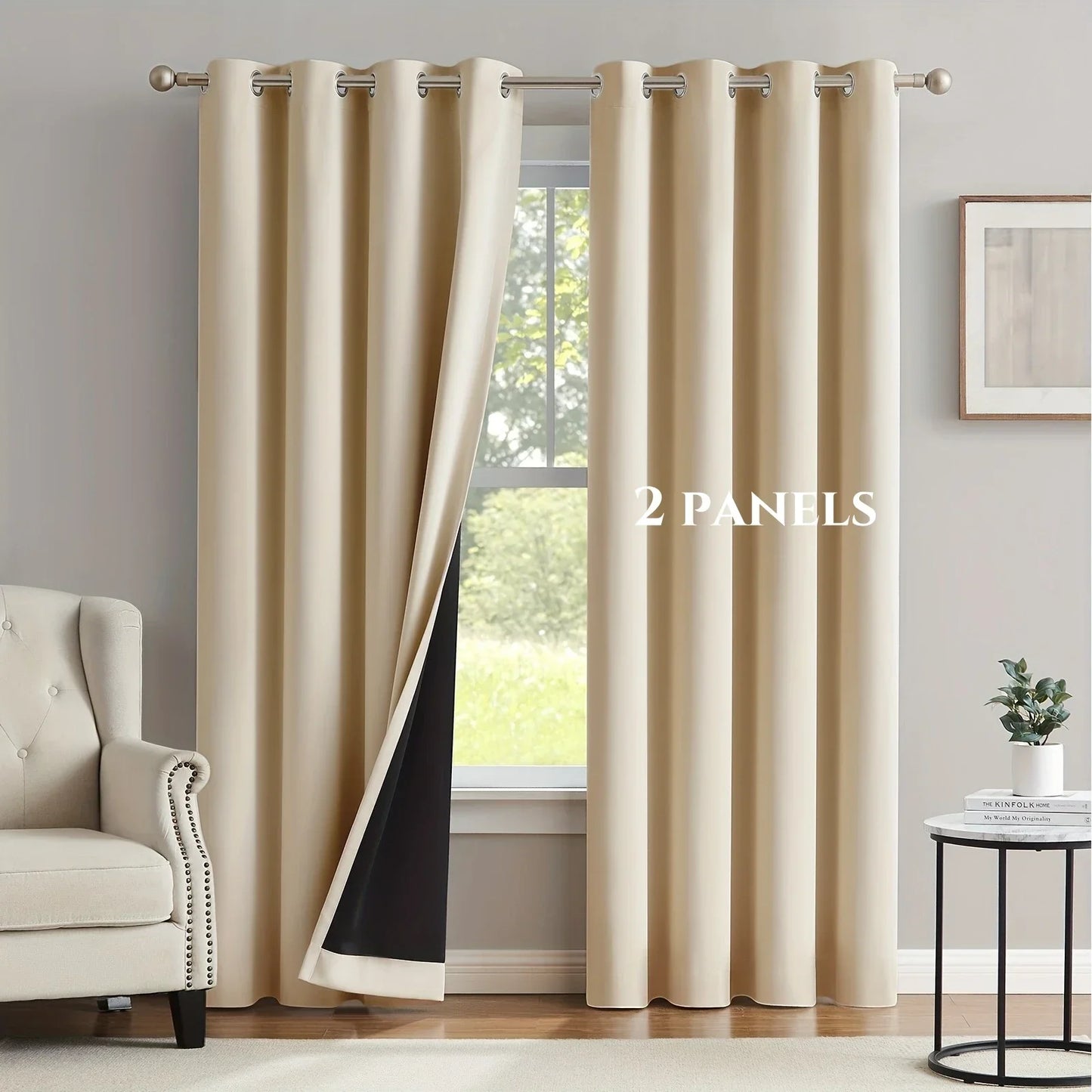Modern 100% Blackout Solid Window Curtains