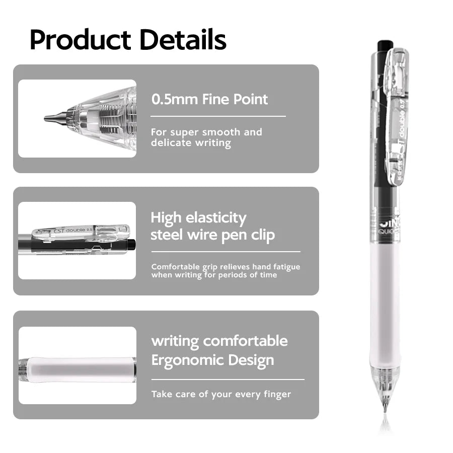 12-Pack Retractable Ultra-Fine Gel Pens