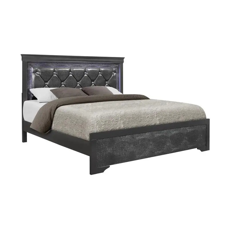 Modern 5PC Shaker Grey King Bedroom Set