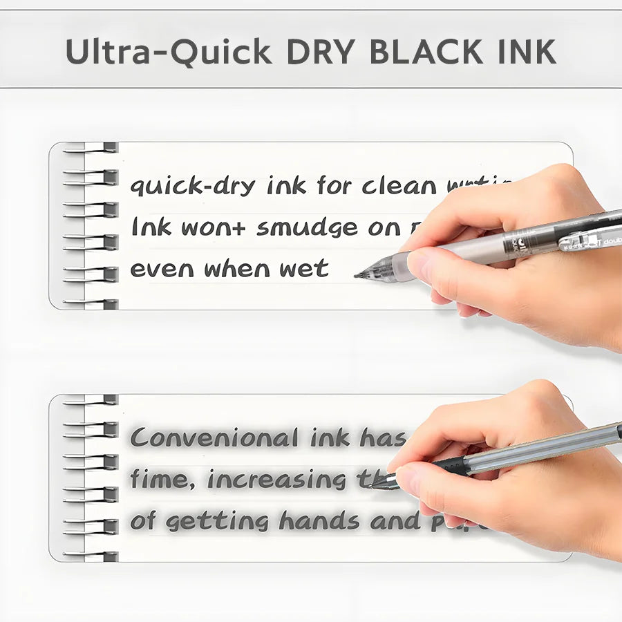 12-Pack Retractable Ultra-Fine Gel Pens