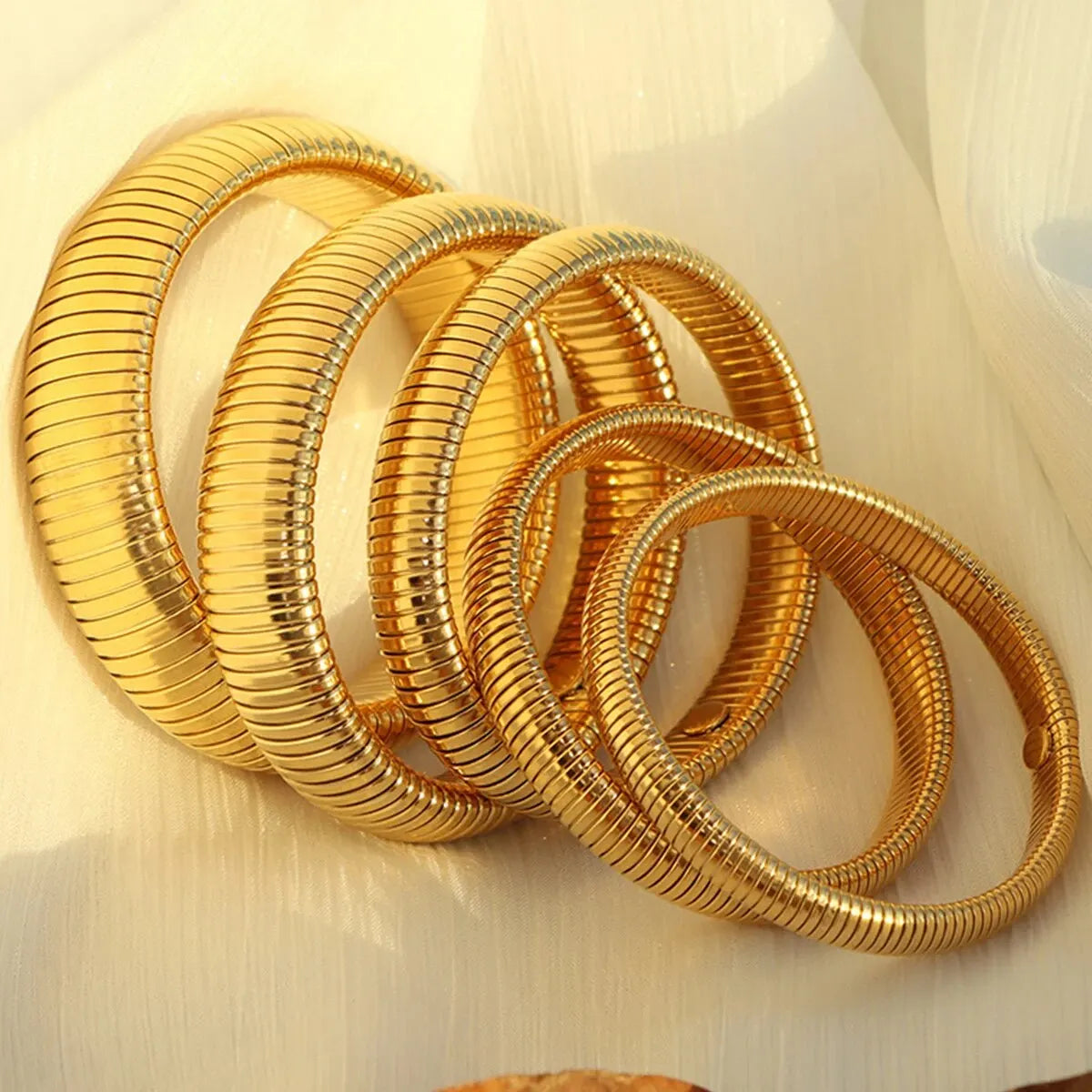 Waterproof Stainless Steel Gold Plated Bracelet