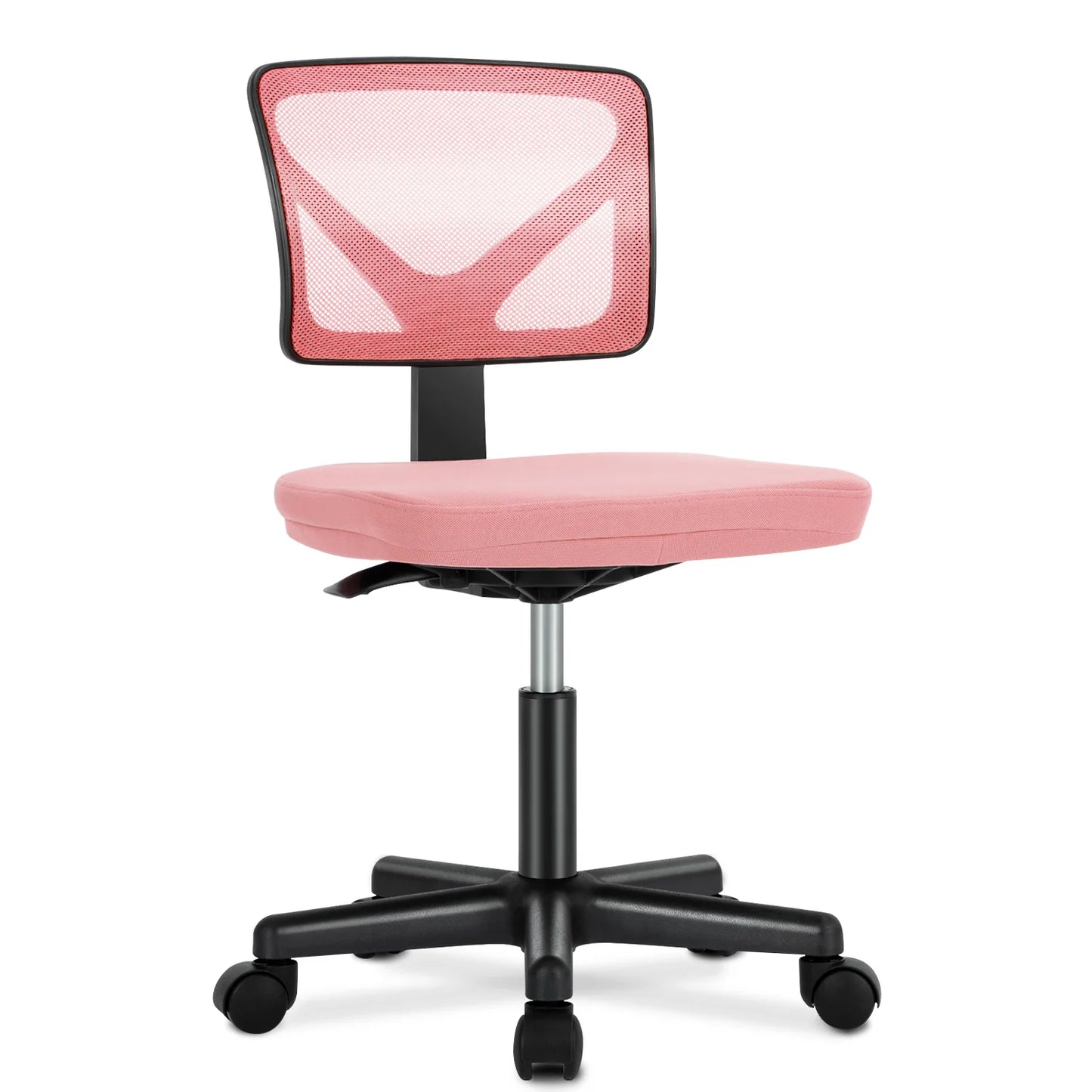 Mesh Armless Office Chair Lumbar Support Swivel