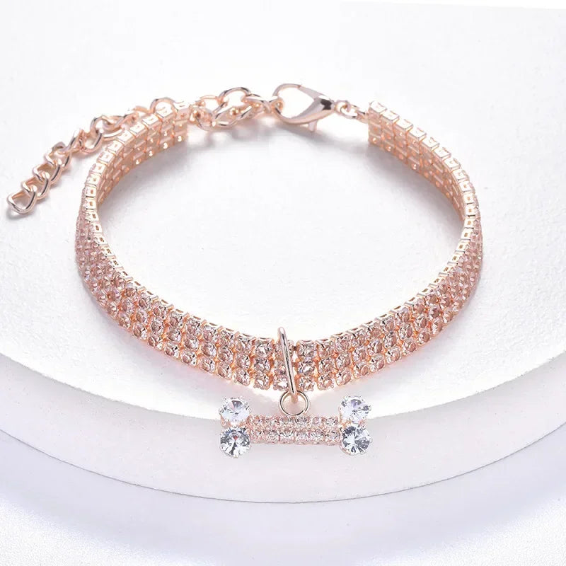 Luxury Adjustable Diamond Pet Collar Necklace