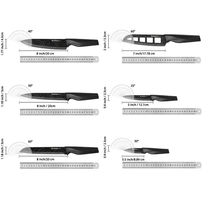 6PCS Stainless Steel Kitchen Knife Set