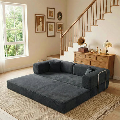 4-in-1 Queen Corduroy Futon Sofa Bed