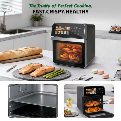 10QT Digital Air Fryer Toaster Oven Combo with 10 Presets