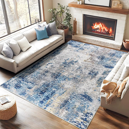 Modern Abstract Boho Area Rug for Living Rooms