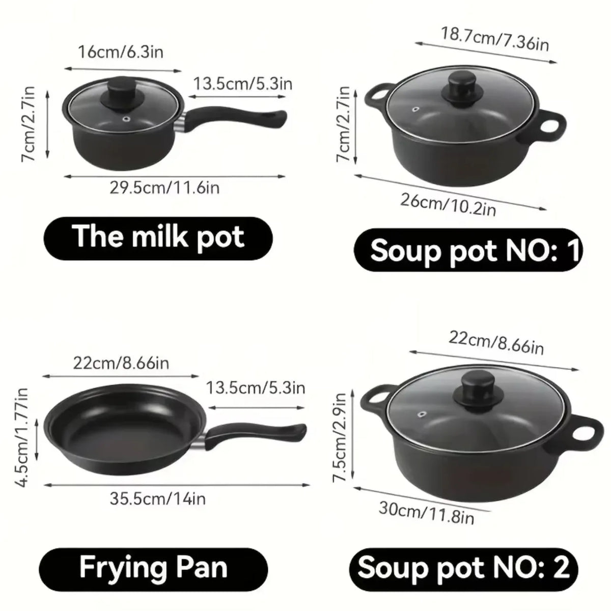 13-Piece Nonstick Cookware Set – Induction-Compatible Pots & Pans with Utensils