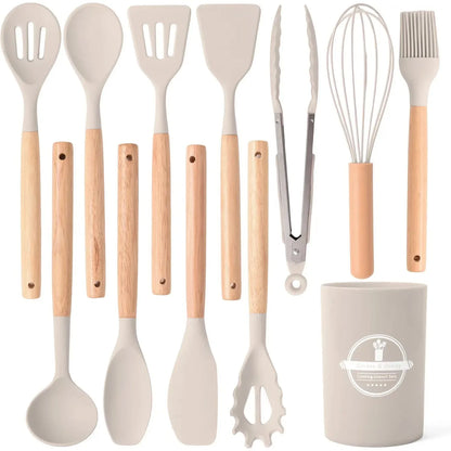 12-Piece Heat Resistant Silicone Kitchen Utensil Set