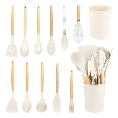 12-Piece Heat Resistant Silicone Kitchen Utensil Set