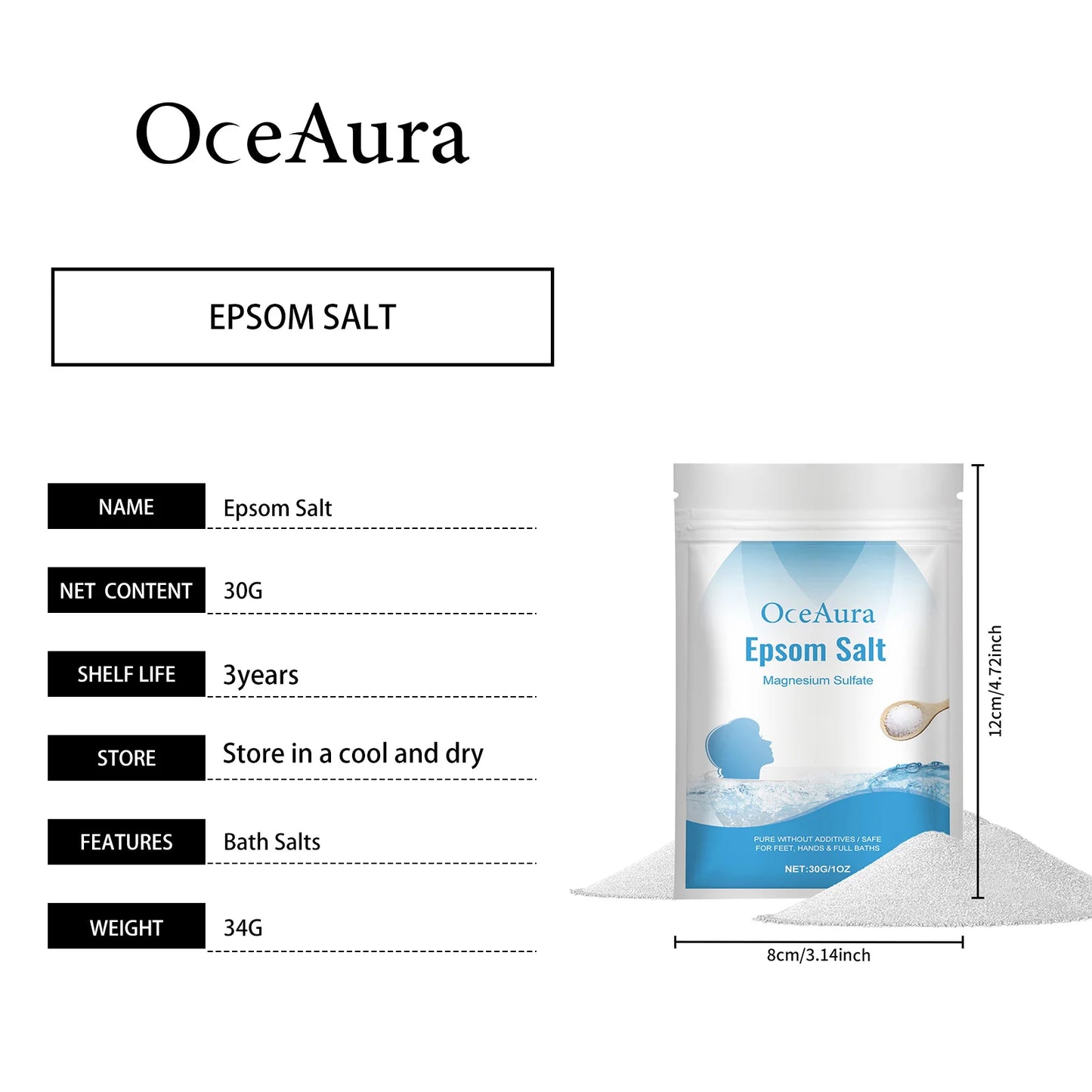 30g Exfoliating Sea Bath Salt