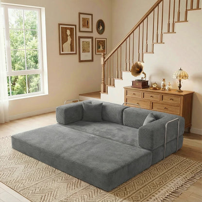 4-in-1 Queen Corduroy Futon Sofa Bed
